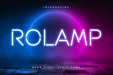 ROLAMP - Neon Light Party Font
