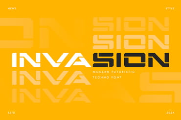 Invasion - Futuristic Techno Font