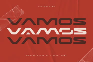 VAMOS - Modern Futuristic Scifi Font