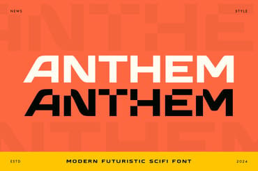 ANTHEM - Modern Futuristic Font