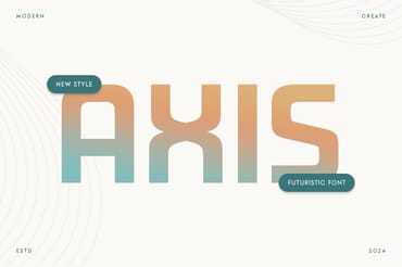 Axis - Modern Unique Futuristic Font