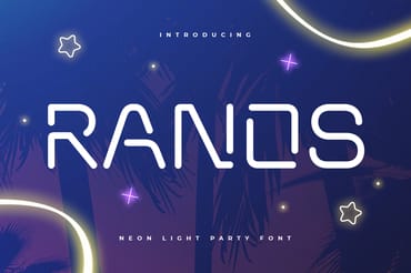 RANOS - Neon Light Party Font