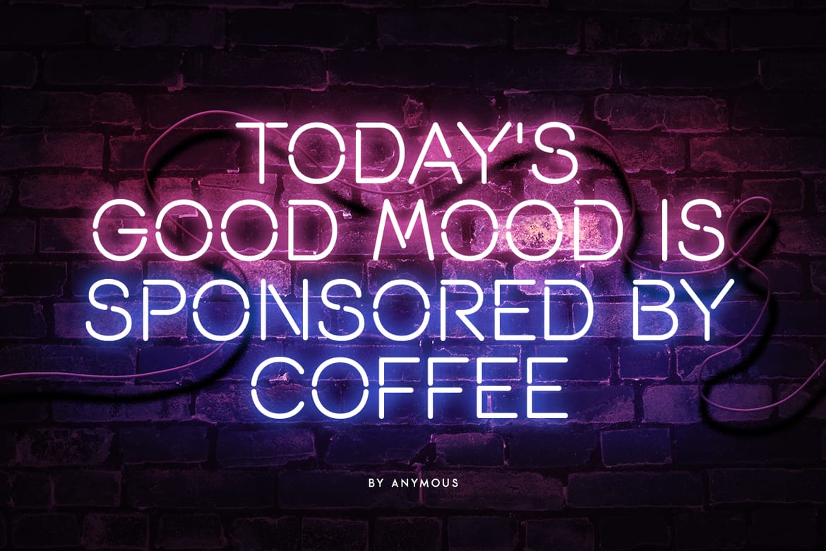 ROLAMP - Neon Light Party Font