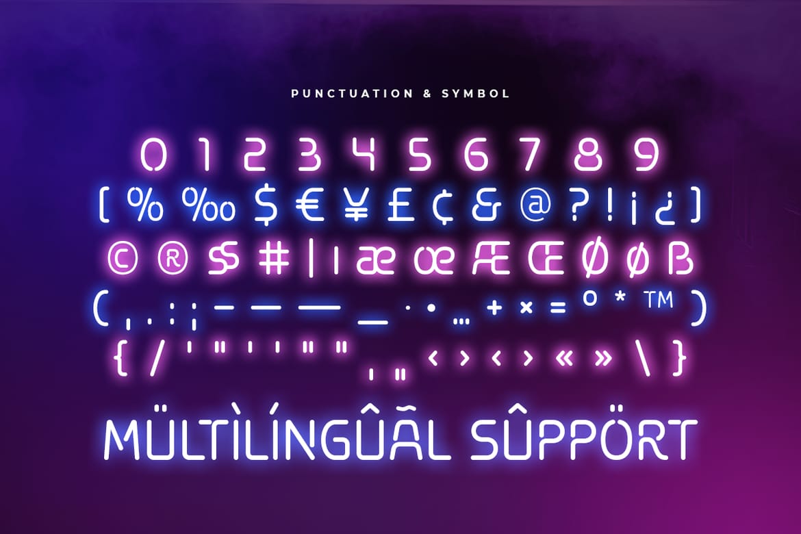 Flare - Neon Light Party Font