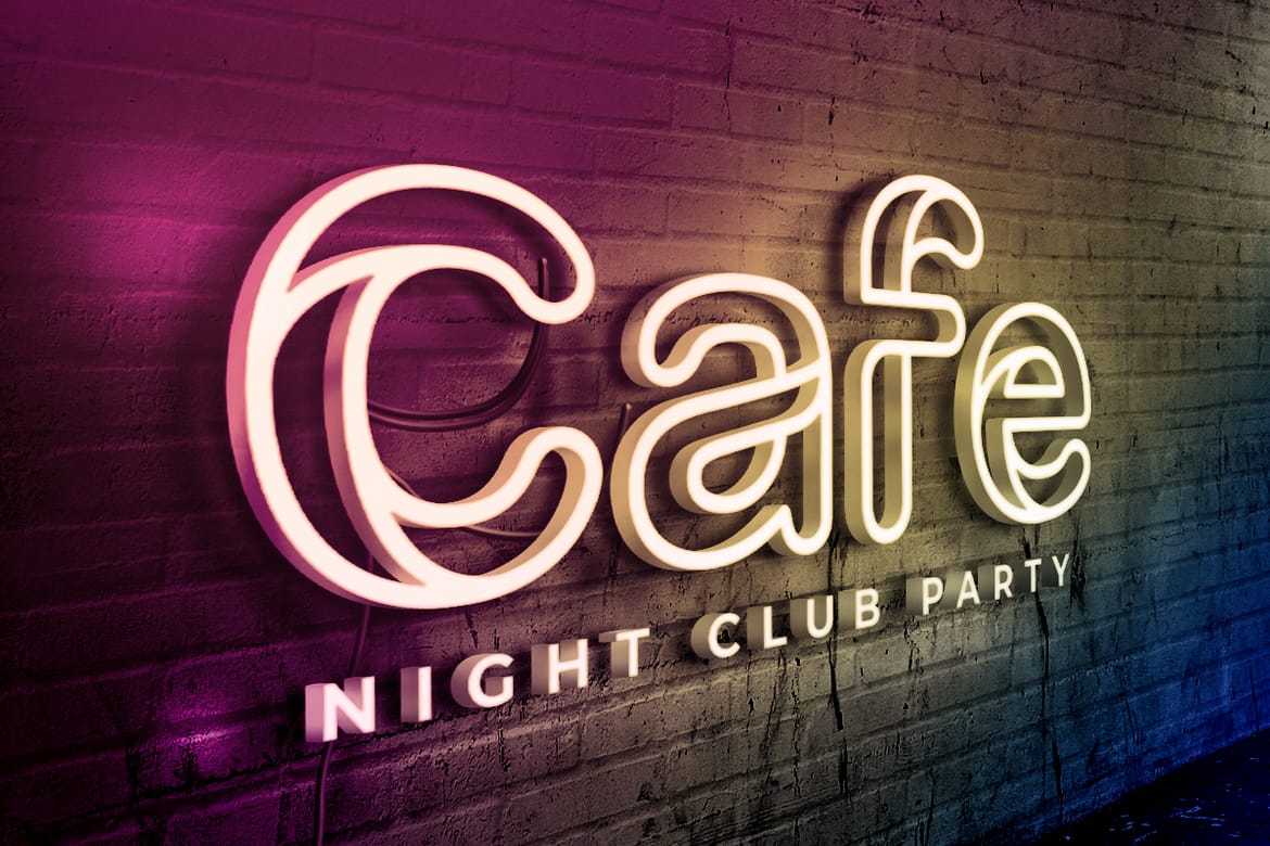 SWIRL - Neon Light Party Font