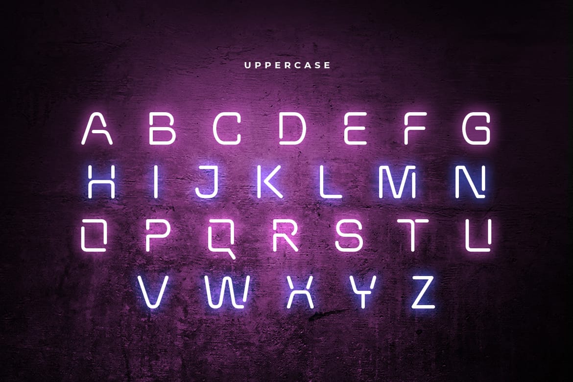 RANOS - Neon Light Party Font