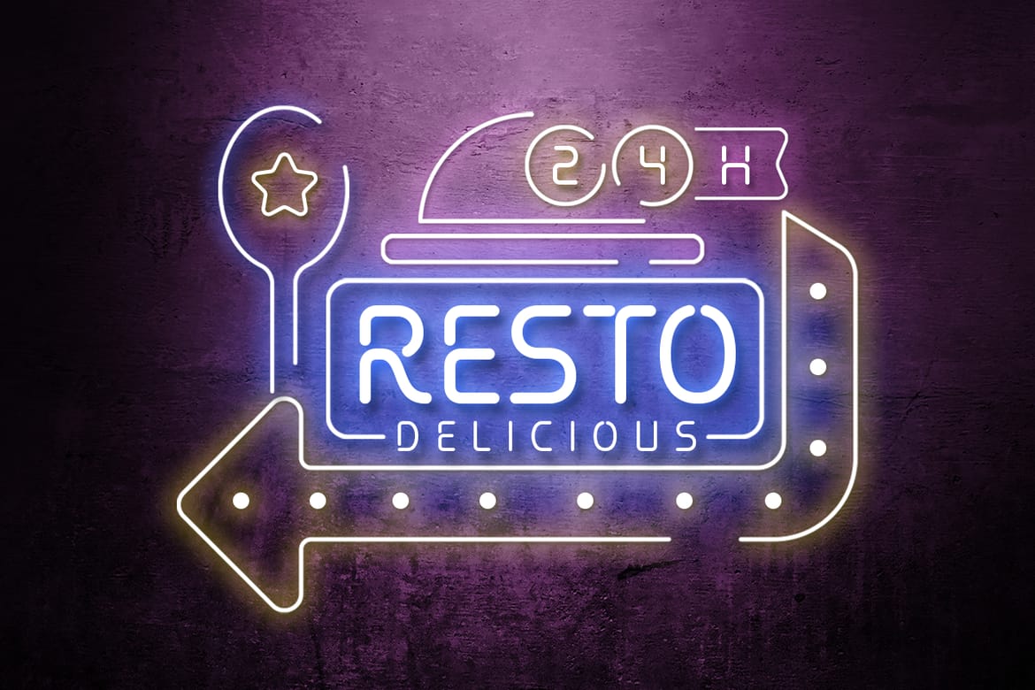 Flare - Neon Light Party Font