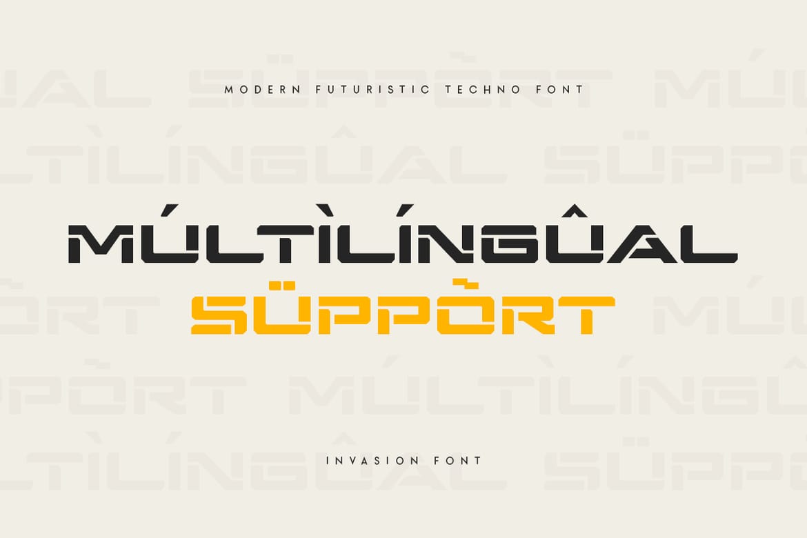 Invasion - Futuristic Techno Font