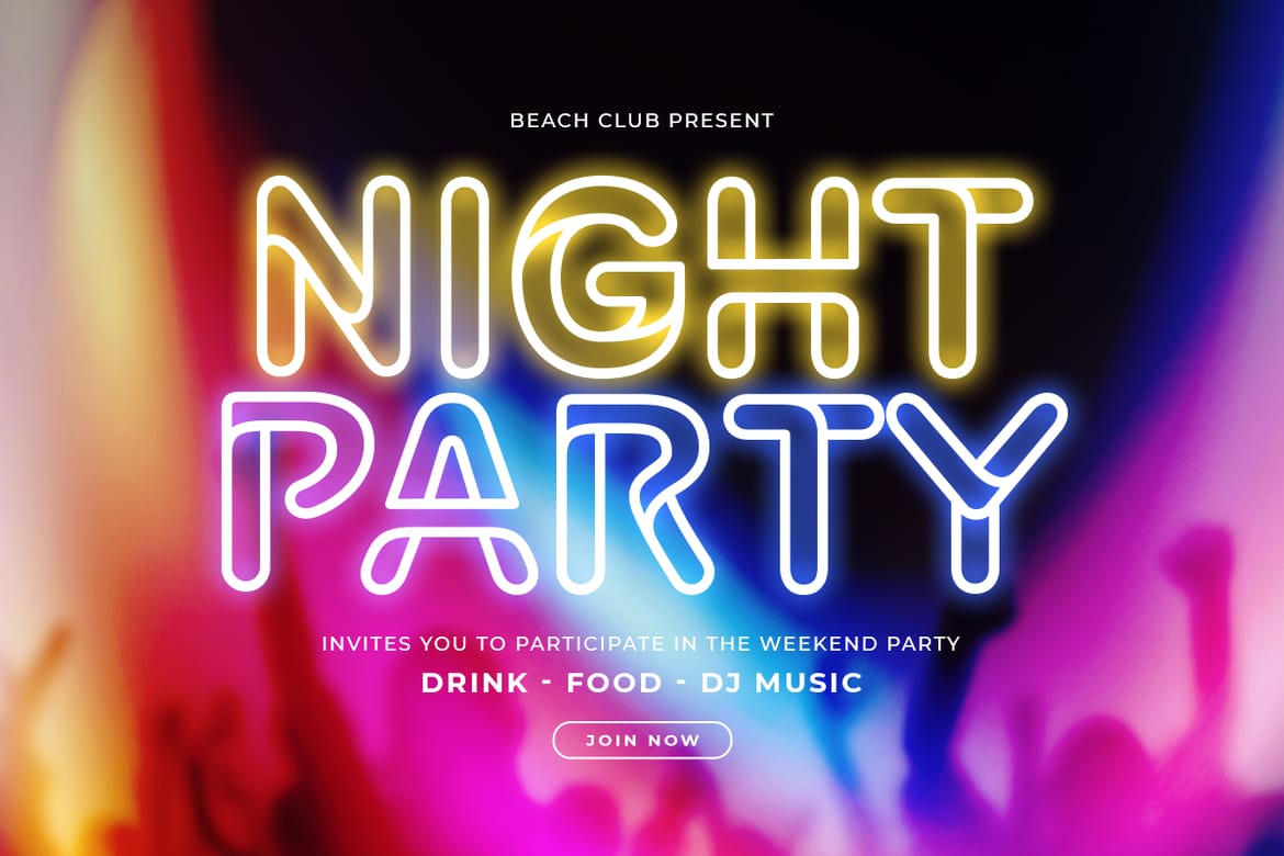 SWIRL - Neon Light Party Font