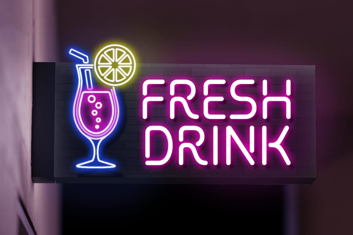 Flare - Neon Light Party Font