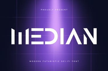 Median - Futuristic Sci-fi Font