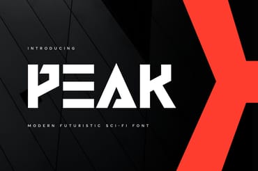 PEAK - Modern Futuristic Sci-fi Font