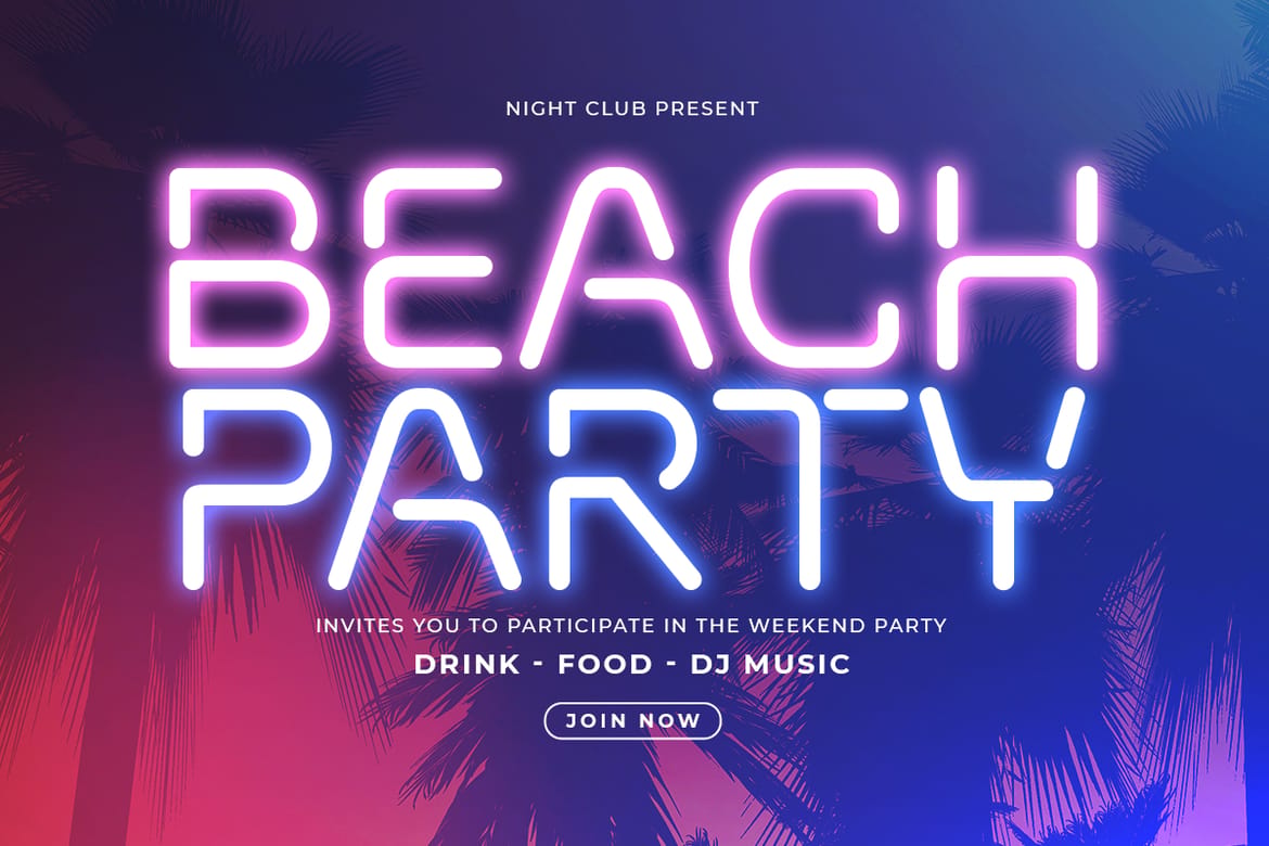RANOS - Neon Light Party Font