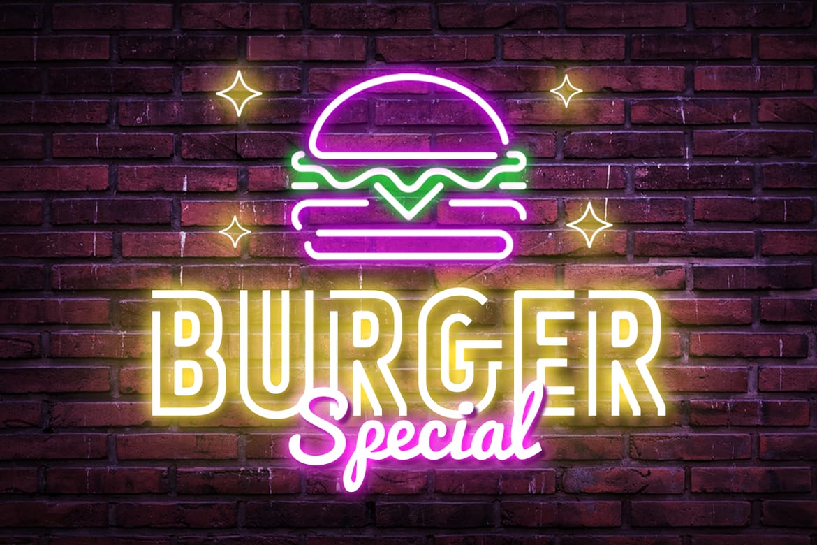 ROUTE - Neon Light Party Font