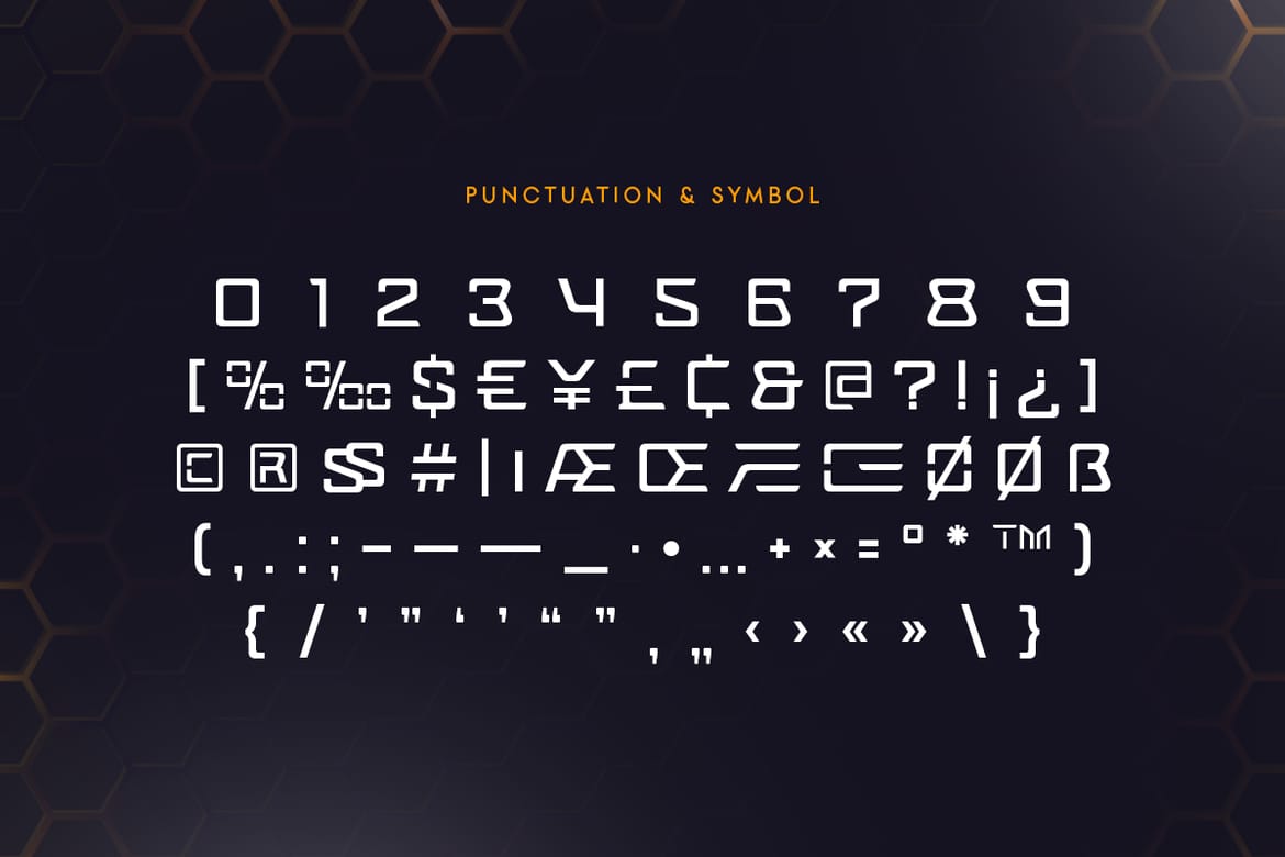 Hexa - Futuristic Font