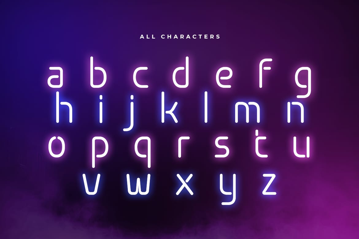 Flare - Neon Light Party Font
