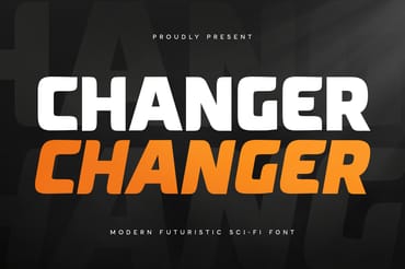 Changer - Futuristic Sci-fi Font