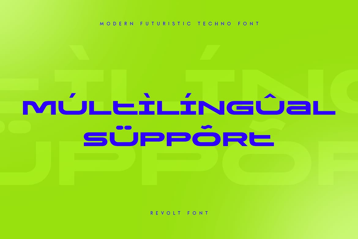 REVOLT - Neo Brutalism Techno Font