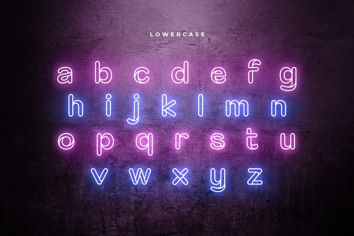 SWIRL - Neon Light Party Font