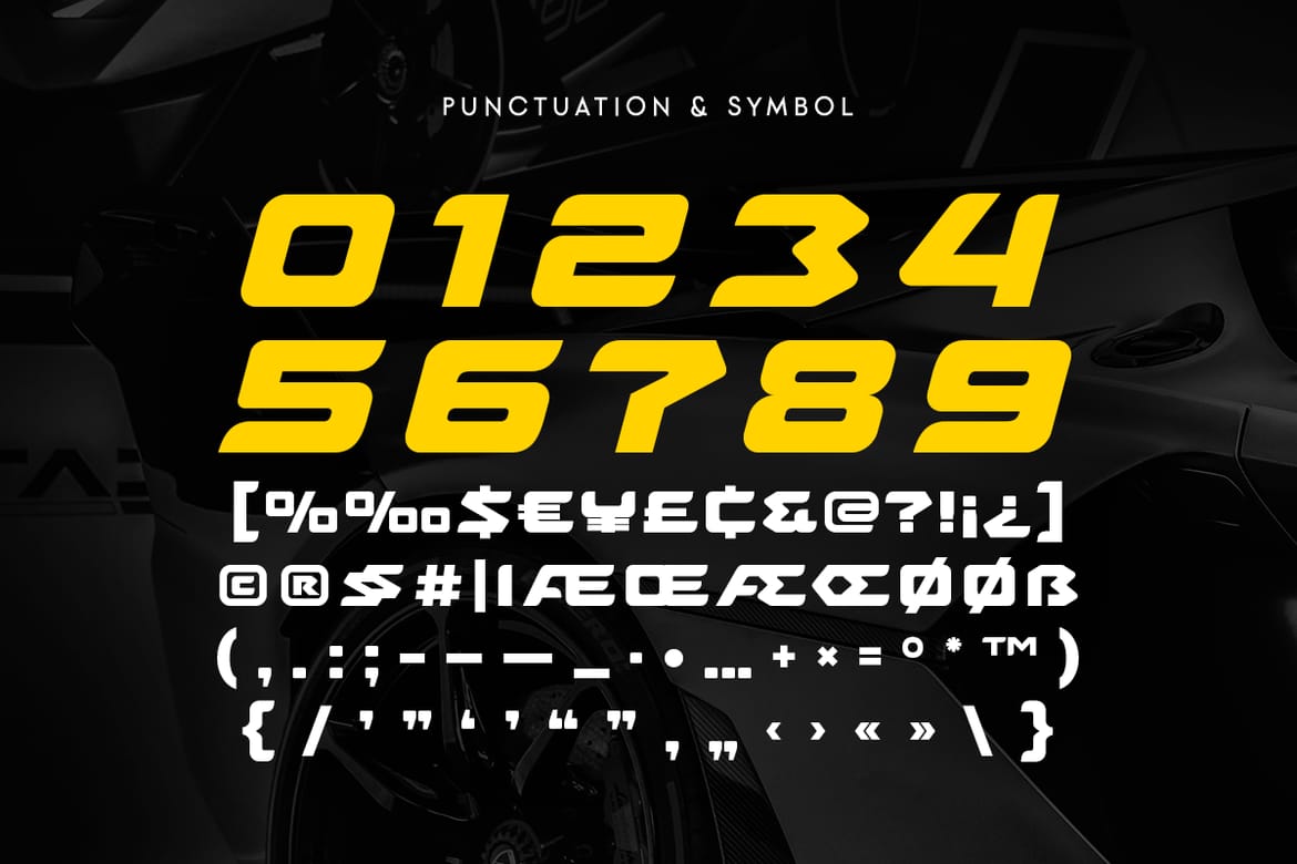 CRUSH - Racing Car Modern Font