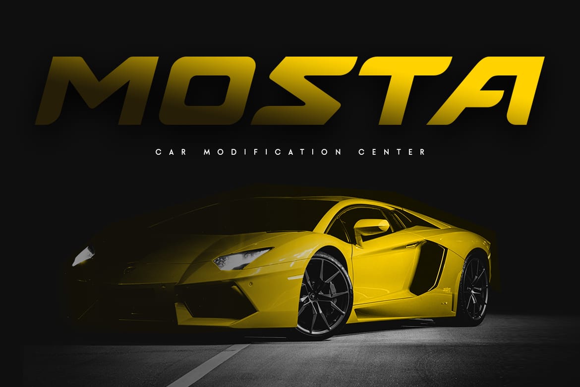 CRUSH - Racing Car Modern Font
