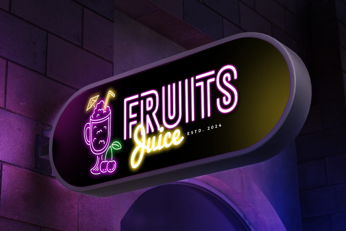 ROUTE - Neon Light Party Font
