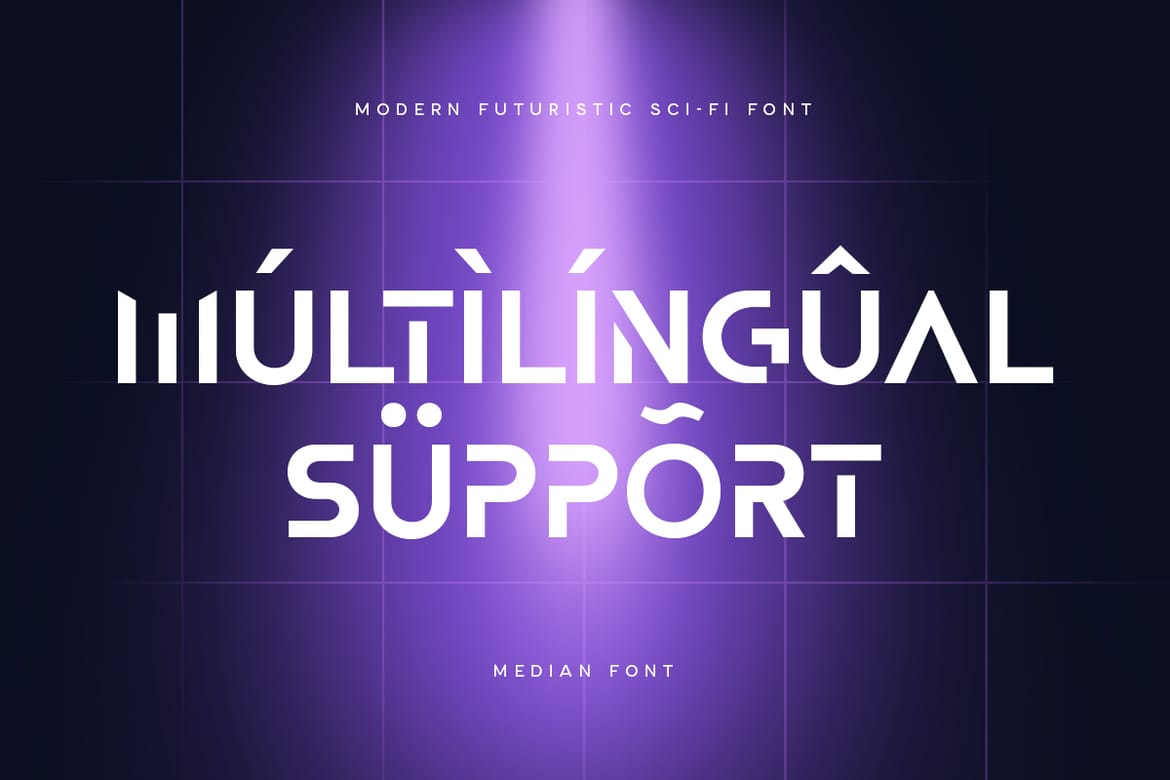 Median - Futuristic Sci-fi Font