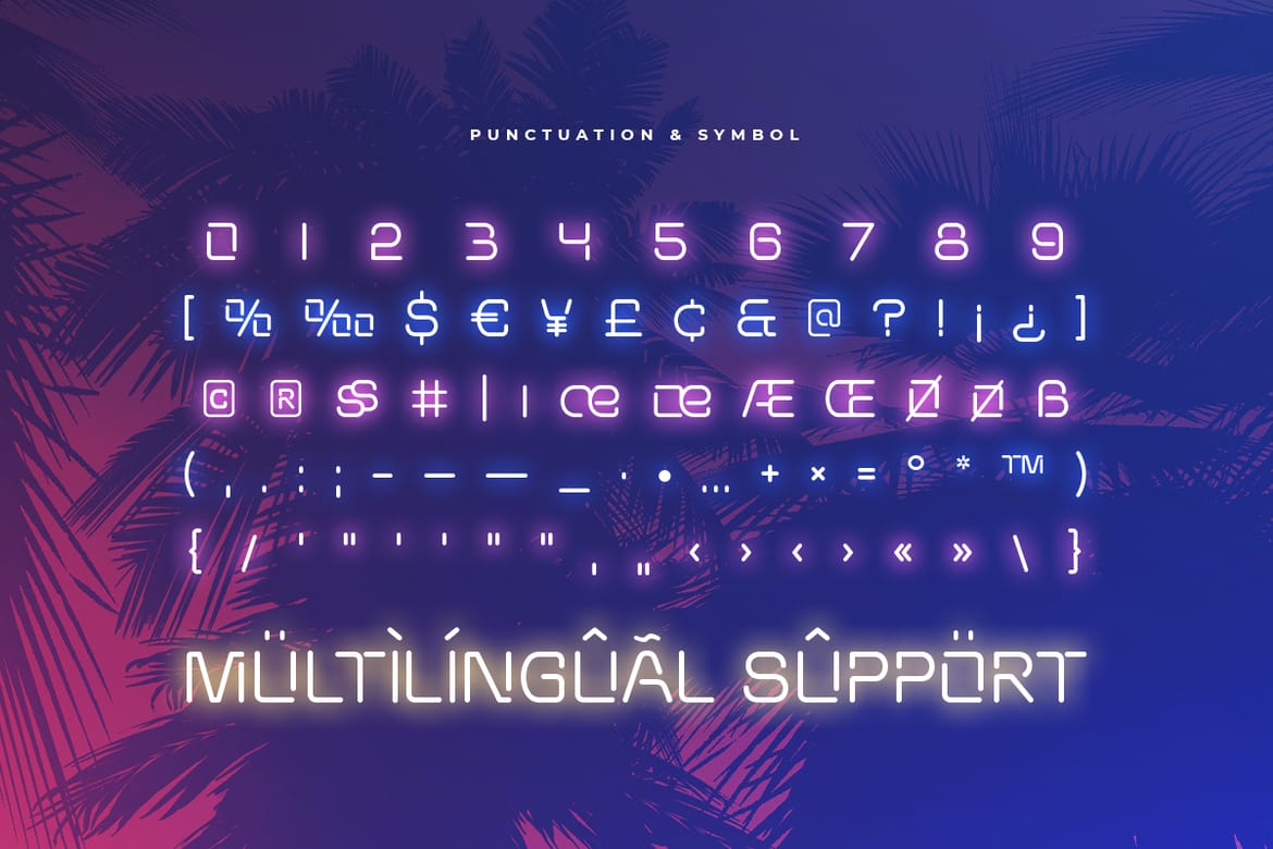 RANOS - Neon Light Party Font