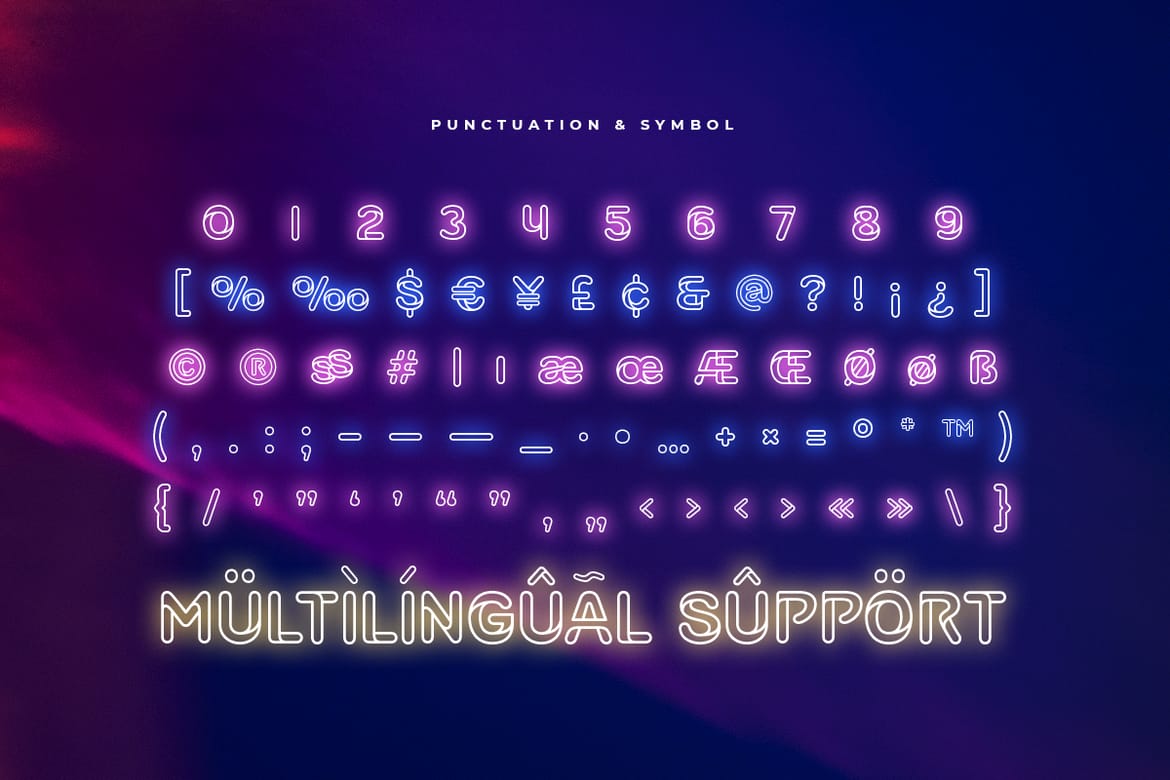 SWIRL - Neon Light Party Font