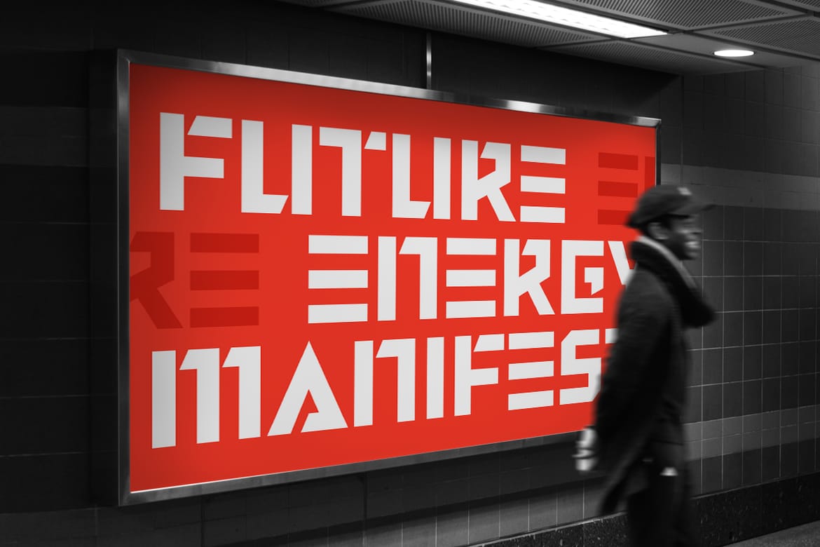 PEAK - Modern Futuristic Sci-fi Font