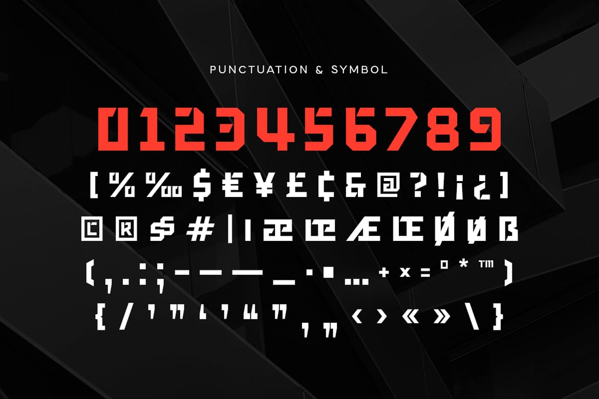 PEAK - Modern Futuristic Sci-fi Font