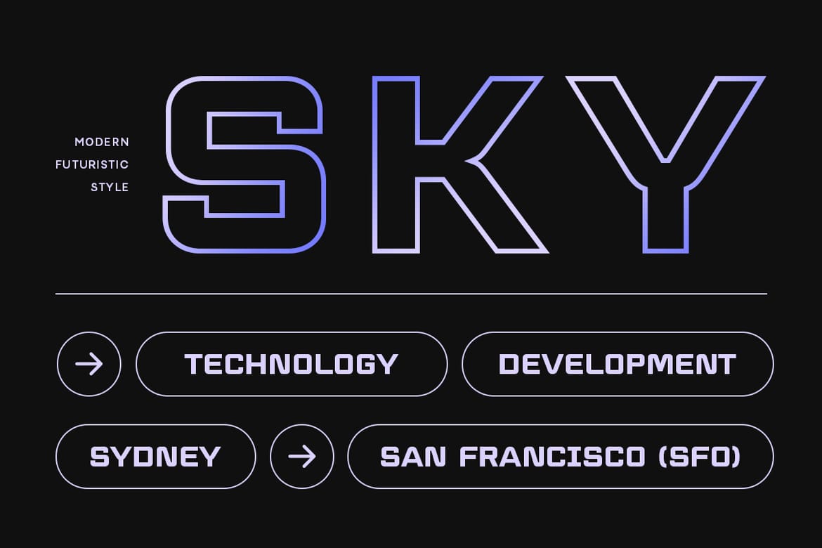 Modern Futuristic - Scifi Font