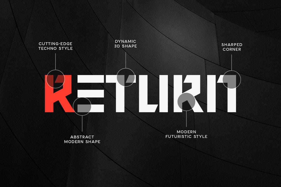 PEAK - Modern Futuristic Sci-fi Font