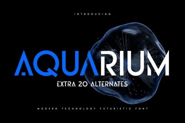 Aquarium - Modern Futuristic Font