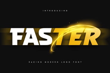 Faster - Racing Modern Logo Font