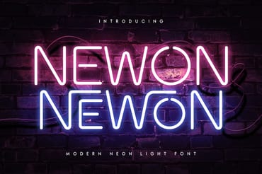 Newon - Modern Neon Light Font