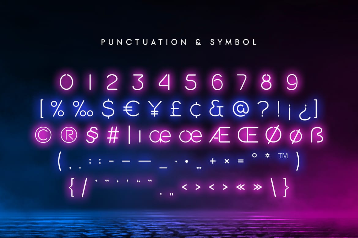 Newon - Modern Neon Light Font