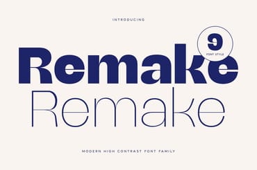 Remake - Modern High Contrast Font