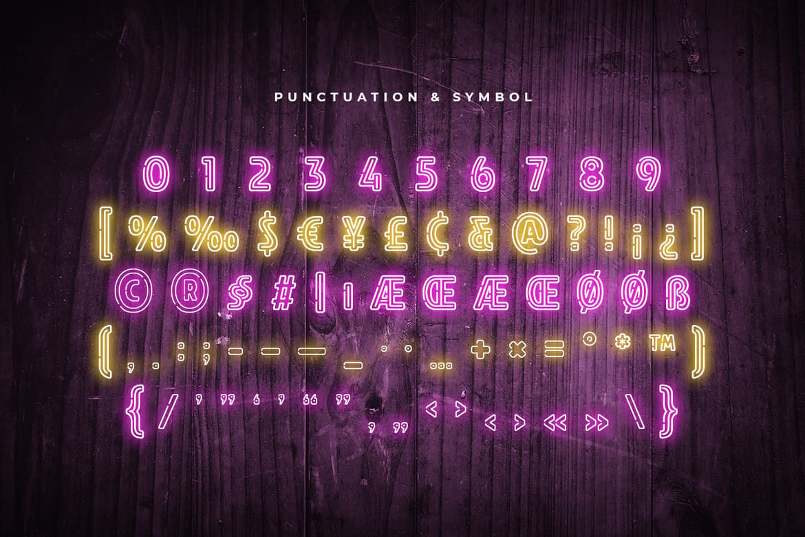 Party - Modern Fun Neon Font