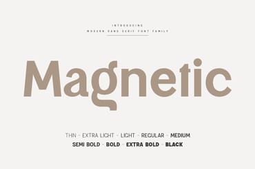 Magnetic – Modern Sans Serif Font