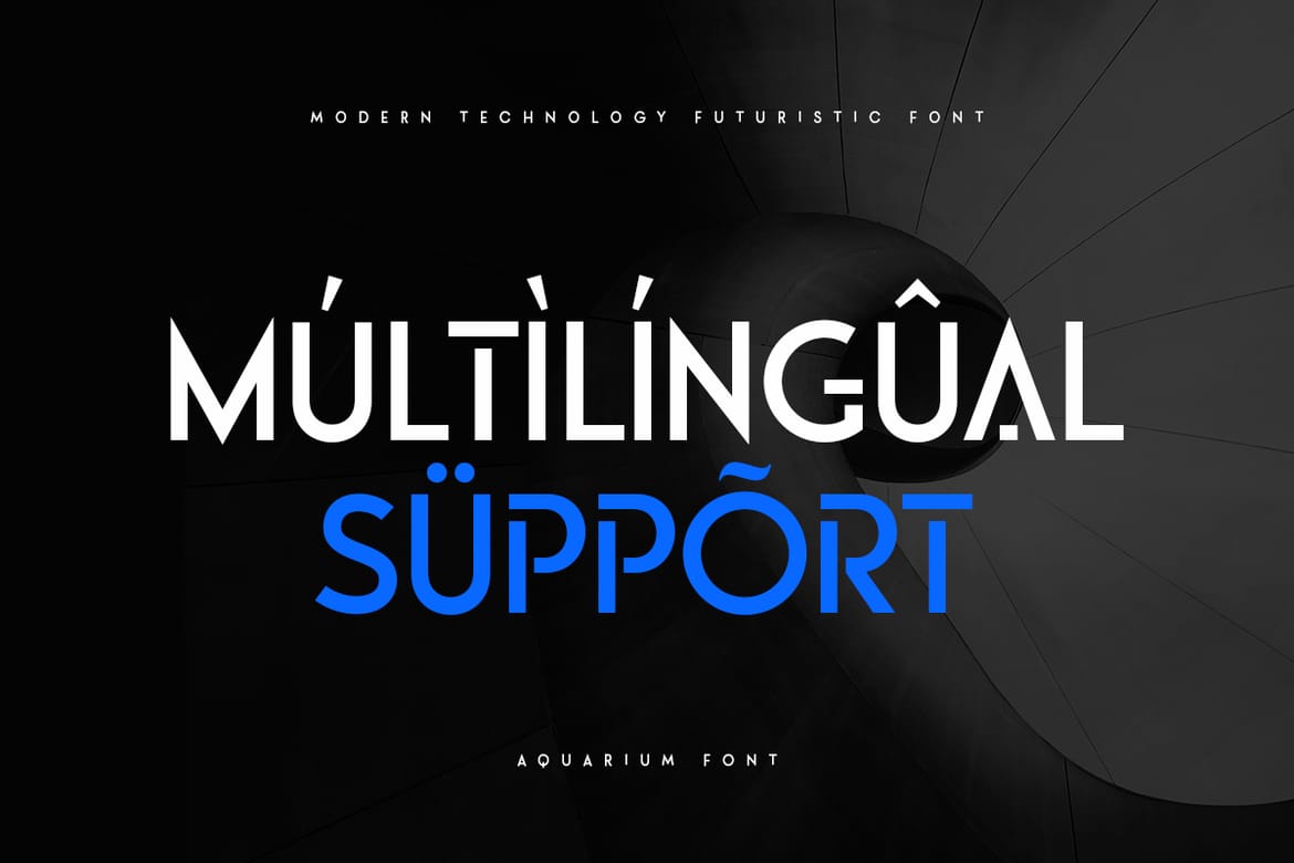 Aquarium - Modern Futuristic Font