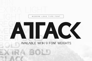 Attack - Corporate Logo Font