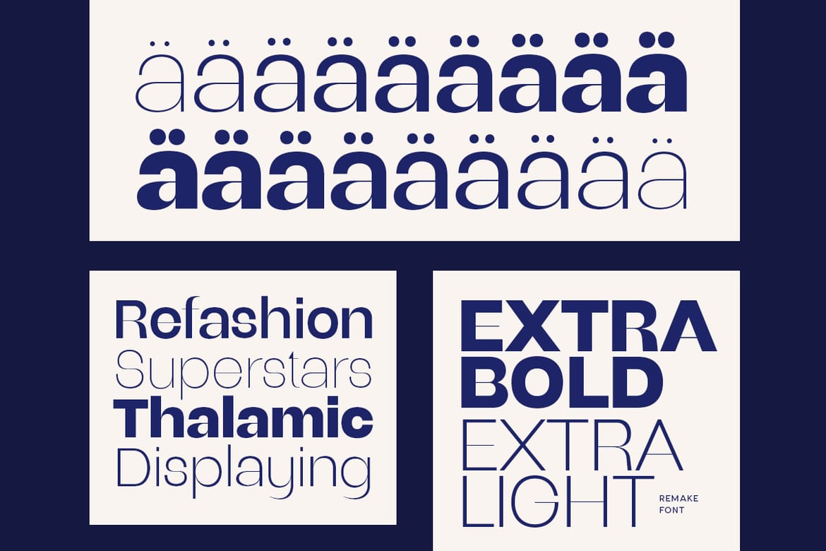 Remake - Modern High Contrast Font