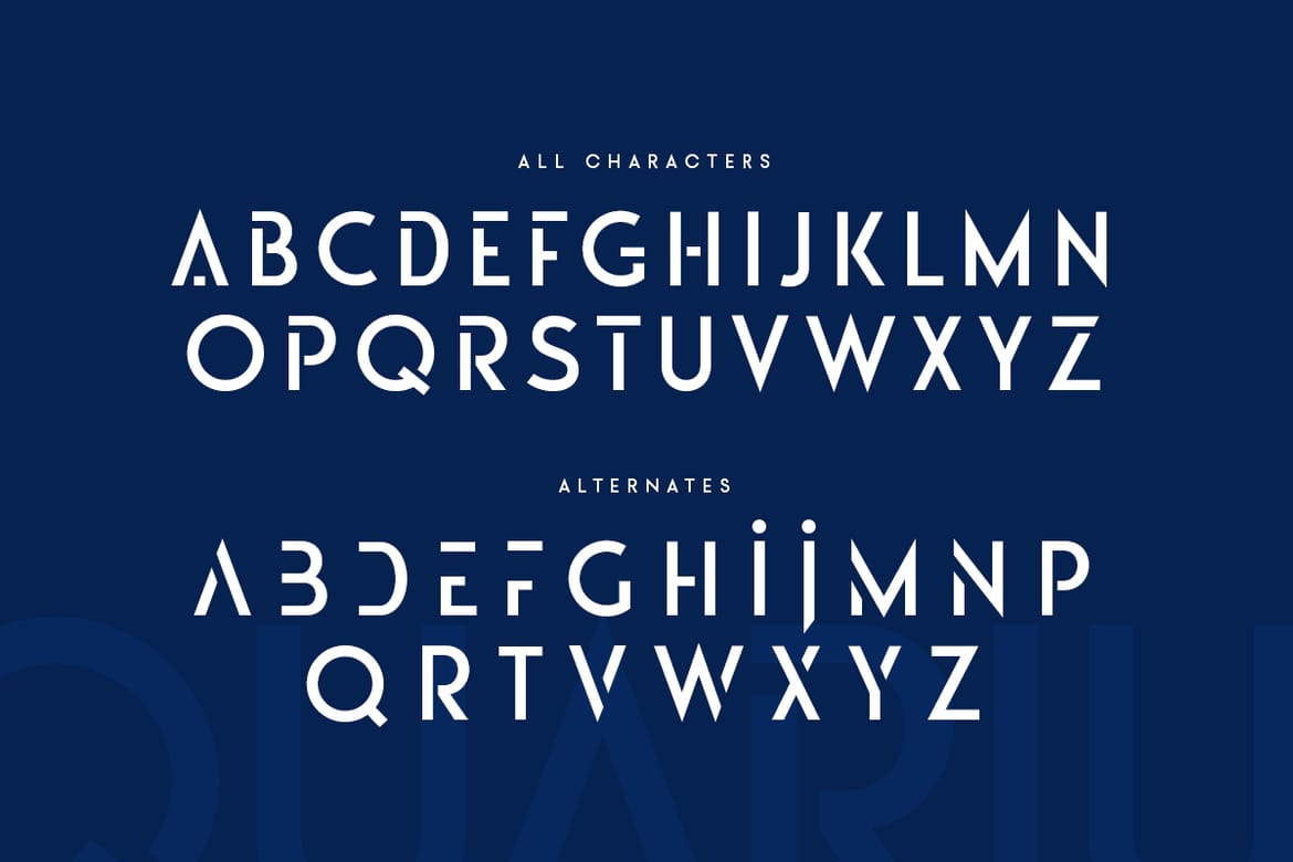 Aquarium - Modern Futuristic Font