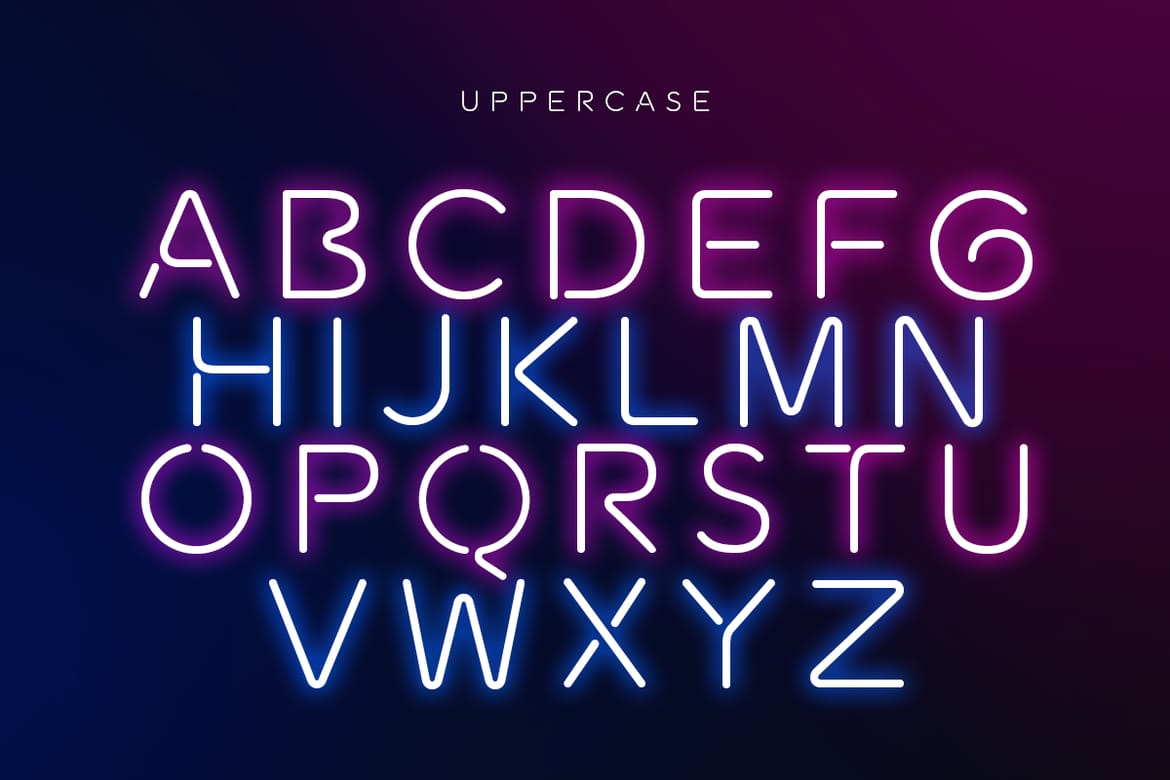 Newon - Modern Neon Light Font