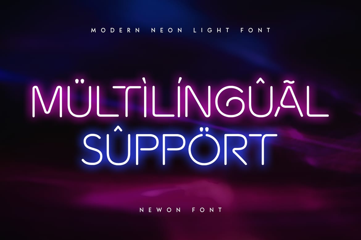 Newon - Modern Neon Light Font