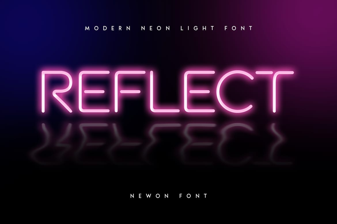 Newon - Modern Neon Light Font