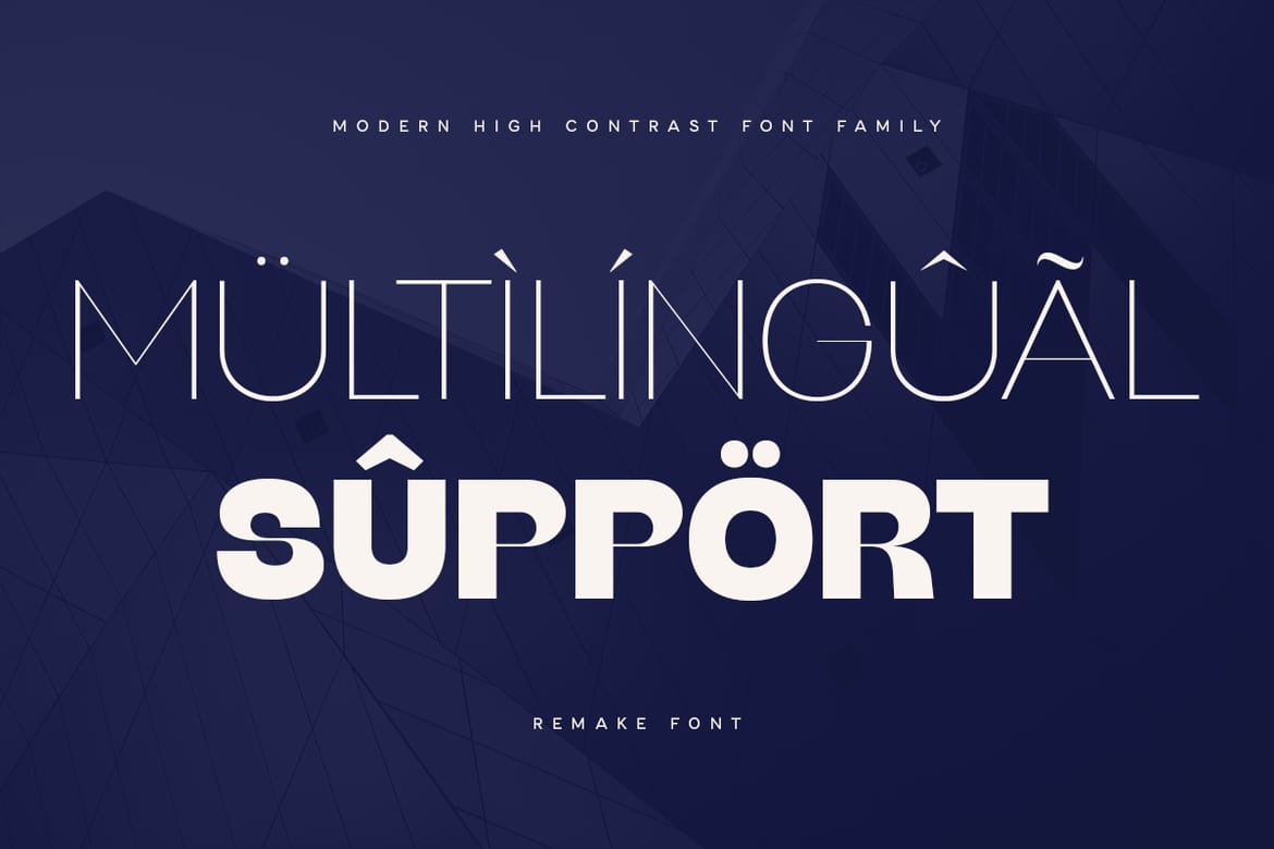 Remake - Modern High Contrast Font