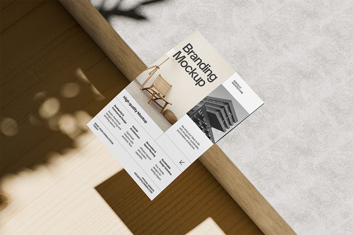 Realistic Flyer Branding Mockup 