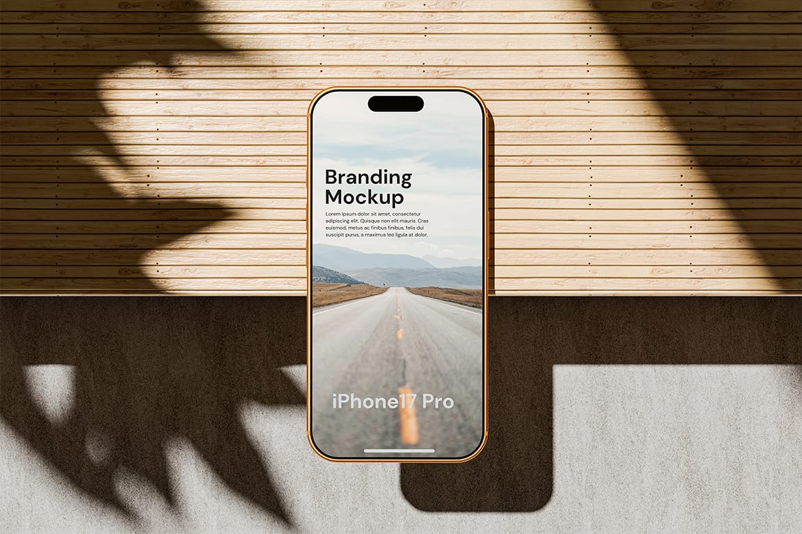 Realistic iPhone Branding Mockup 